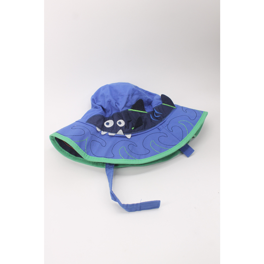 Lizard iguana fun kids bucket sun hat reversible shark